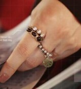 新款和平镶钻戒指5件套个性指环复古食指关节戒潮人装饰品