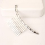 森林系 欧美风圣诞 麋鹿鹿角复古月亮弧度发梳插梳头饰女