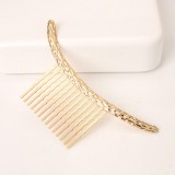 森林系 欧美风圣诞 麋鹿鹿角复古月亮弧度发梳插梳头饰女