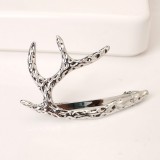 森林系 欧美风圣诞 麋鹿鹿角复古月亮弧度发梳插梳头饰女