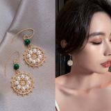 韩国复古新款气质高级感小众法式珍珠耳环