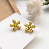  韩国ins糖果色花朵小清新森系超仙少女耳钉