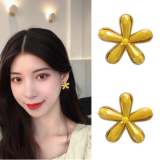  韩国ins糖果色花朵小清新森系超仙少女耳钉