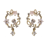  韩国2020年新款网红百搭小巧圆圈蝴蝶花朵高级感耳钉耳饰女