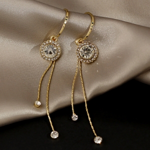 @特价   韩国流苏时尚长款网红气质锆石夸张耳环耳饰女