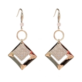 【真金电镀】 韩国轻奢双菱形冷淡风小众精致时尚网红耳钉耳环