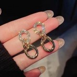 【真金电镀】 韩国气质网红简约冷淡风格耳钉耳饰女