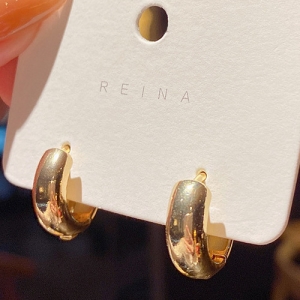 【真金电镀】 韩国个性小巧圆圈女网红ins潮高级感耳环耳饰女