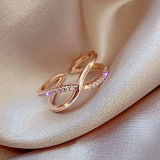 【真金电镀】韩国开口网红戒指少女心关节戒时尚个性食指戒尾戒小指冷淡风指环