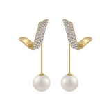 @特价韩国珍珠高级感轻奢小众设计感气质新款长款耳钉耳饰女