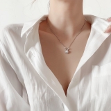 【真金电镀】韩国莫桑石项链女ins风镀兔子吊坠简约气质锁骨链女