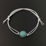 欧美时尚民族风复古松石手链手工编织手链女饰品