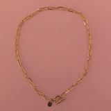 欧美跨境个性大气链条love短款锁骨链项链