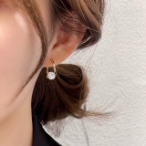 【真金电镀】韩国小众设计耳扣高级感精致锆石气质网红简约百搭通勤耳扣女
