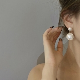 @特价韩国满钻几何形方块潮网红同款个性气质流苏耳钉耳饰女