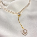 韩国珍珠设计感2021年新款简约网红锁骨链