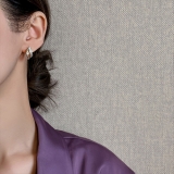 S925银针韩国时尚贝壳2021年新款潮高级感设计感耳钉耳饰女