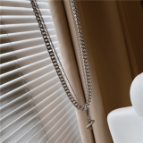 韩国高级感东大门字母双层项链毛衣链搭配