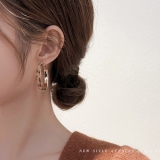 韩国复古豹纹秋冬新款潮气质个性高级感轻奢耳扣耳饰女