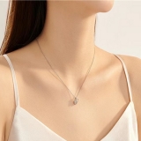 【真金电镀】韩国百搭小天鹅镶钻轻奢小众设计高级感项链【环保】