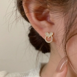  韩国气质设计感爱心秋冬轻奢高级感2022年新款潮耳钉耳饰【环保】