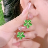 韩国轻奢高级感猫眼石花朵2022年新款潮小众气质百搭耳扣耳饰