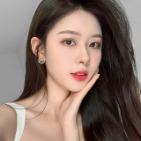  韩国H字母圆圈形撞色网红气质优雅轻奢耳钉耳饰