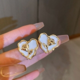 @特价韩国郁金香花朵小众设计感复古爱心耳环气质耳钉耳饰