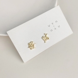  韩国过年喜庆发财文字趣味个性气质小众耳钉耳饰