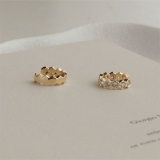 【真金电镀】菱格简约小巧百搭高级设计感无耳洞耳骨夹耳饰【环保】