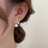 S925银针韩国气质小众简约轻奢高级感设计珍珠耳钉耳饰
