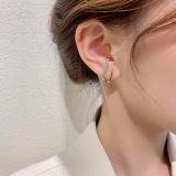 S925银针韩国几何轻奢精致气质小众高级设计感感百搭耳钉耳饰