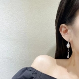  韩国水滴珍珠法式小众轻奢气质个性高级设计耳钉耳饰
