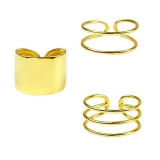 韩国不规则三件套欧美轻奢气质小众高级设计感开口戒指