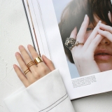 韩国不规则三件套欧美轻奢气质小众高级设计感开口戒指