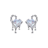 韩国甜酷风融化镂空爱心小众气质轻奢高级设计感耳钉耳饰