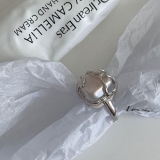 【真金电镀】韩国珍珠冷淡风时尚轻奢百搭高级设计感戒指【环保】