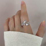 @特价【真金电镀】韩国ins潮小众设计轻奢高级感微镶锆网红气质开口可调戒指【环保】