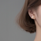 韩国金色珍珠小巧精致气质简约百搭小众高级设计感耳骨夹耳饰