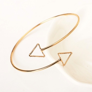 欧美饰品 极简约风尚 铜铸镂空三角 臂环手饰