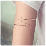 欧美饰品 极简约风尚 铜铸镂空三角 臂环手饰