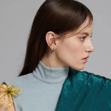 新款韩版饰品气质耳环 五角星水晶前后式时尚耳钉耳饰女