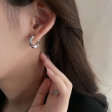 【真金电镀】韩国圆形轻奢气质小众高级设计感耳扣【环保】