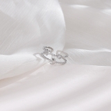 【真金电镀】韩国麻花双层星星月亮气质小众轻奢高级设计感开口戒指【环保】