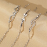 韩国风新款翅膀蝴蝶结个性时尚三件套套装手镯手链