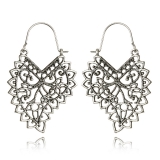 亚马逊热卖新款时尚民族风耳环 波西米亚复古雕花镂空花纹耳挂