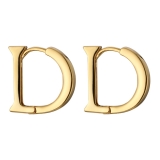 【真金电镀】韩国字母D简约冷淡风轻奢气质小众高级设计感耳扣耳饰【环保】