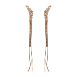 韩国超仙几何锆石长款流苏一款两戴轻奢气质高级设计感耳钉耳饰