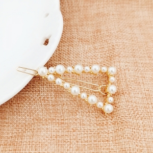 韩国简约小众珍珠超仙网红轻奢精致气质高级设计感刘海发夹
