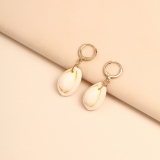 韩国欧美简约时尚贝壳流行轻奢小众高级设计感耳扣耳饰